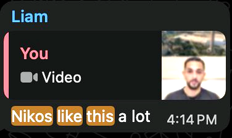 Nikos likes the edit a lot